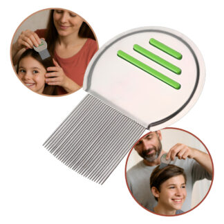 Peine Fino Quita Piojos Pulgas Liendres Metal Premium