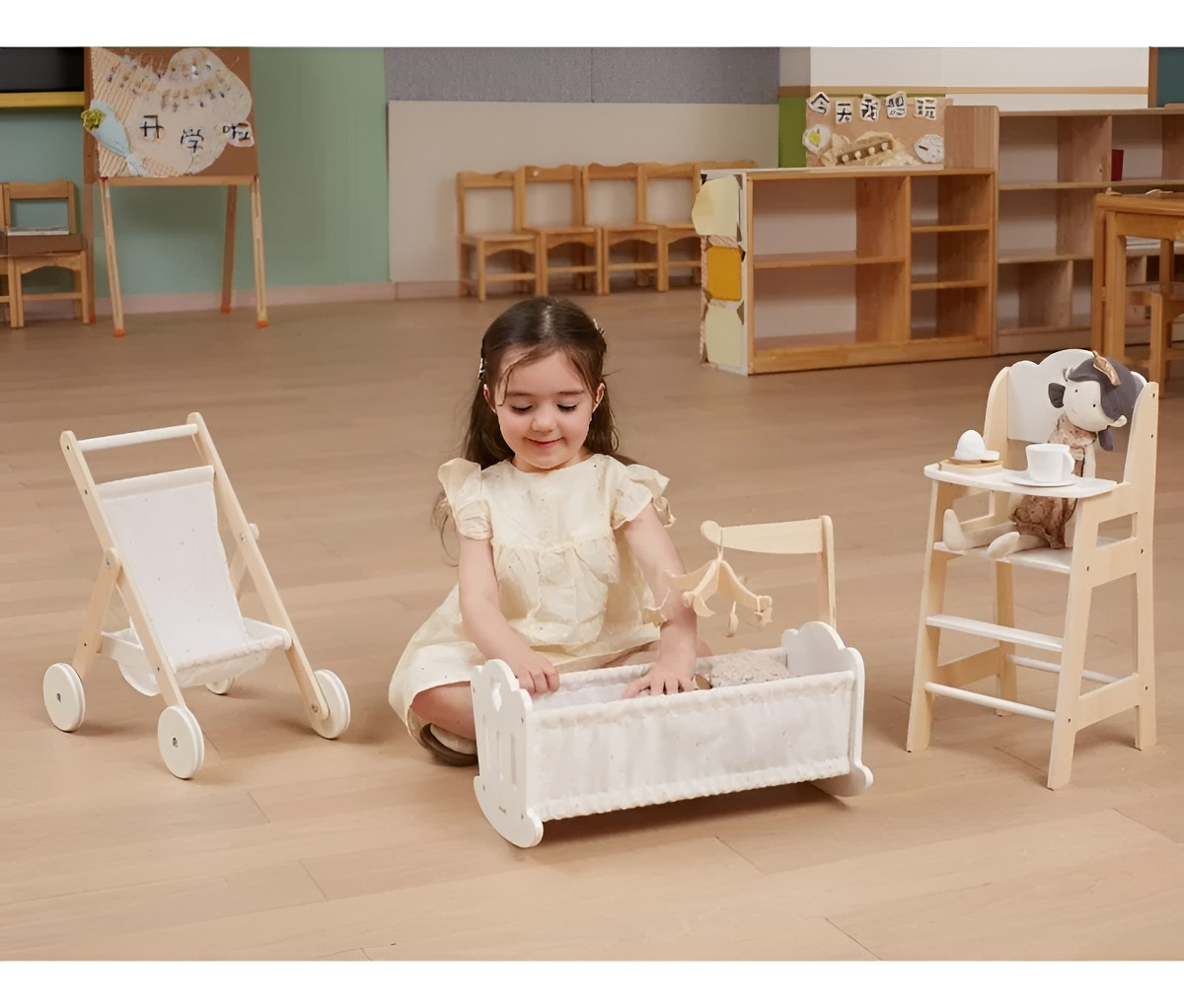 coche bebote cochecito de muñecas juguete didactico madera coche bebote cochecito de muñecas juguete didactico madera