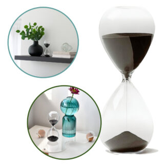 Reloj De Arena 15 Minutos Adorno Vidrio Cristal Grande