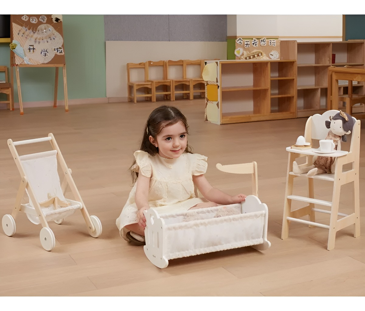 coche bebote cochecito de muñecas juguete didactico madera coche bebote cochecito de muñecas juguete didactico madera