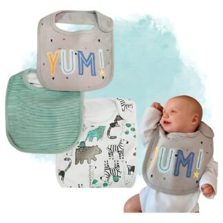 Set Kit Babero Babitas X3 Bebe Algodón Little Ones