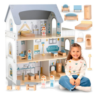 Casa Casita Muñeca Madera Grande Juguete Didactico Niños