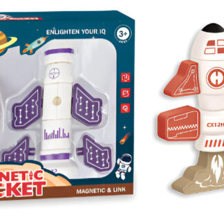 Juguete Didáctico Nave Cohete Espacial Magnético Niños