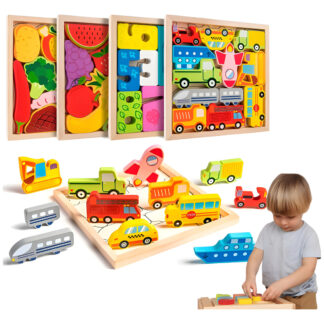 Puzzle Rompe Cabezas De Madera Juguete Didáctico Niños