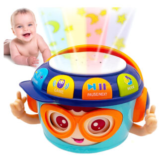 Juguete Didáctico Tambor Musical Proyector Luz Y Sonido Niño