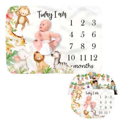 manta fotos bebe mes a mes espacio