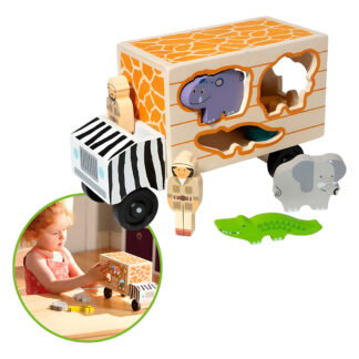 Juguete Didáctico Montessori Camión De Madera De Encastre