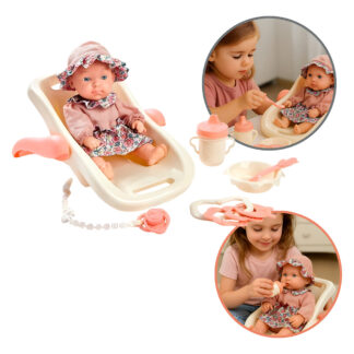 Bebote Bebé Reborn Muñeca Realista Con Silla De Comer Vinilo