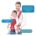 silla portabebé infantil ergonómica 3 posiciones aiebo