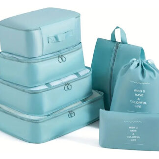 Set 7 Piezas Organizador Neceser De Viaje Bolso Impermeable