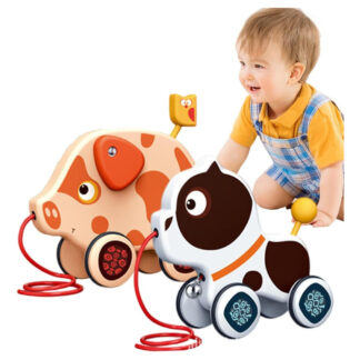 Juego Didactico De Arrastre Bebé Infantil Madera Animales