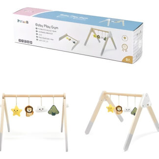 Gimnasio De Madera Entrenador Bebe Plegable Multifuncional