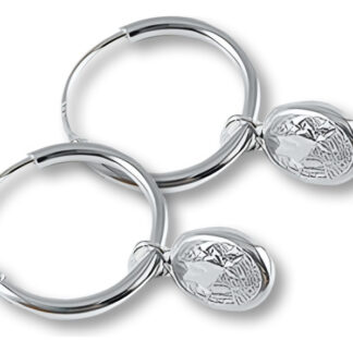 Aros Aretes Caravana De Plata Esterlina 925 Con Zirconias