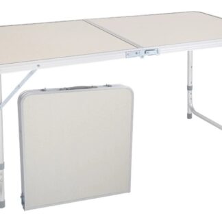 Mesa Plegable Altura Regulable Aluminio 120x60