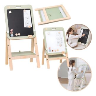 Pizarra Pizarrón Magnético Altura Regulable Madera Niños