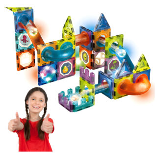 Bloques Construcción Magnéticos Luminosos 49 Piezas