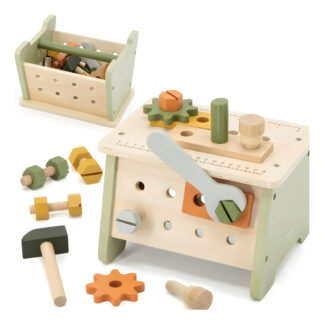 Caja Set Valija Banco Herramientas Juguete Didactico Madera