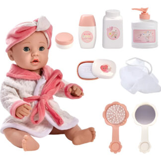Bebote New Reborn Muñeca Muñeco Bebe Con Bata De Baño 41 Cm