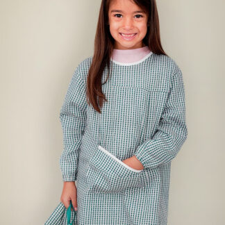 Tunica Jardinero Delantal Pintor Preescolar Azul Verde Rojo