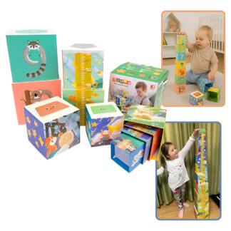 Set Cubo Didáctico Cubos Apilables Bloques Montessori Bebe