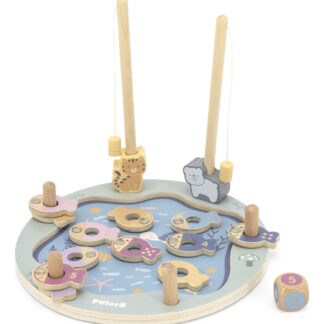 Juego De Pesca Magnético De Madera Caña De Pescar Juguete