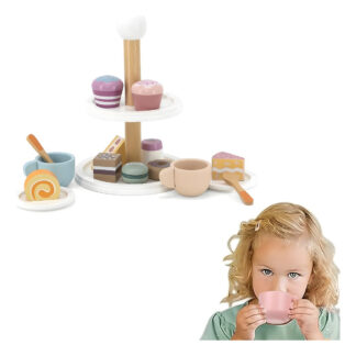 Juego De Té Merienda Madera Infantil Juguete Didáctico Niñas
