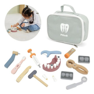 Set Valija Dentista Juego Didactico Madera Niños Infantil