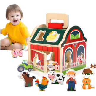 Juguete Didactico Granja Animales Encastre Madera Niño