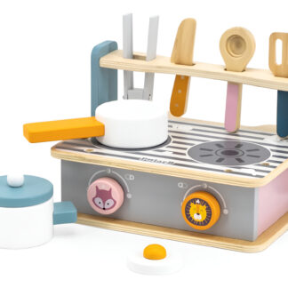 Cocina Cocinita Anafe Parrilla De Madera Juguete Niños