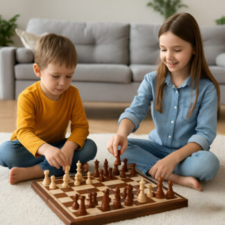 Juego Tablero De Ajedrez Imán Grande Madera Clásico 29*29