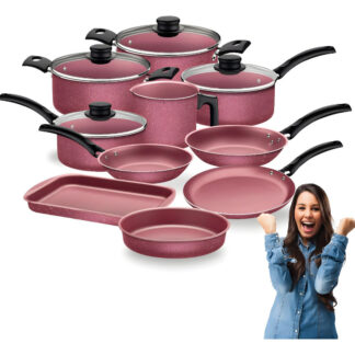 Juego De Bateria Olla Tramontina Turim Cocina Antiadherente