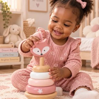 Juego Didactico Apilable Encastrable De Madera Bebe Niños