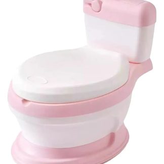 Pelela Tipo Inodoro Para Bebés Y Niños Con Asiento Acolchado Rosa